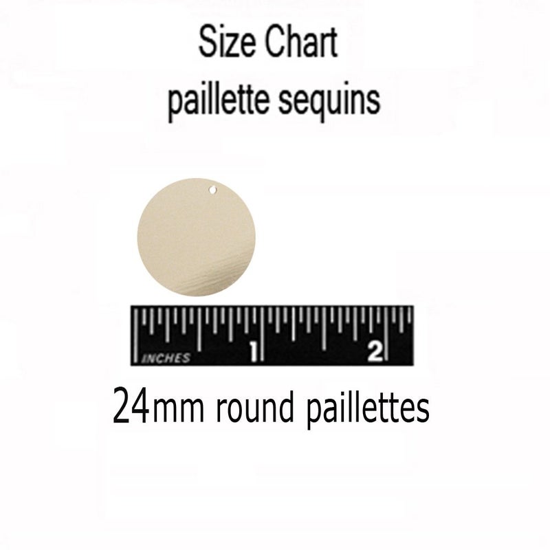 SequinExplosion 24mm (1") Flat Round SEQUIN PAILLETTES ~ Silver Metallic Premium ~ Loose sequins for embroidery, bridal, applique, arts, crafts, and embellishment. - Image 2